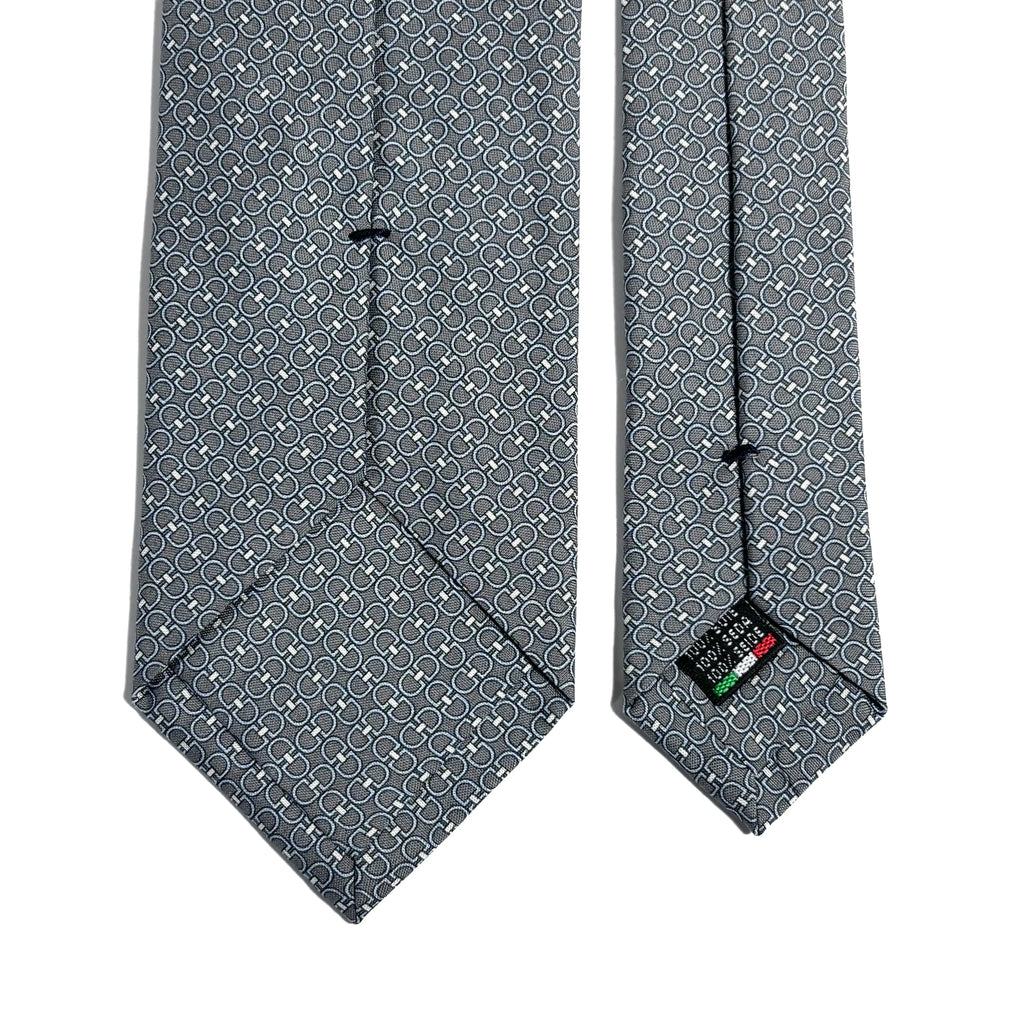Gray Italian Panama Weave Silk Tie Potomac Tie Company LLC