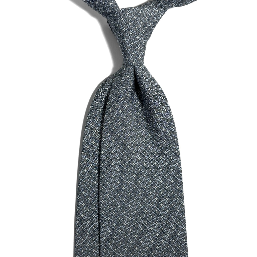 Gray Italian Panama Weave Silk Tie Potomac Tie Company LLC