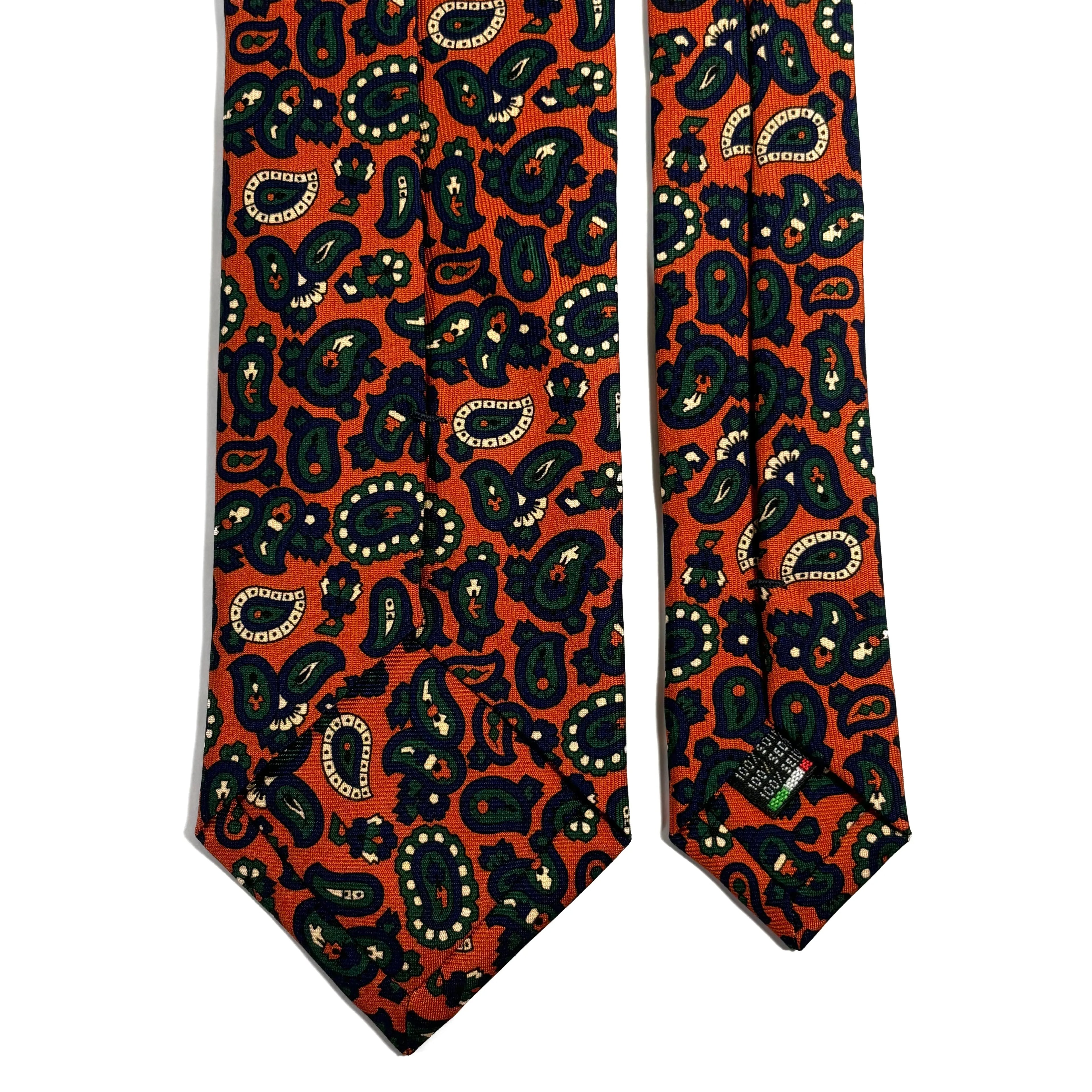 Orange Paisley Ancient Madder Silk Tie Potomac Tie Company