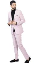 Paul Lorenzo Mens Pale Mauve Slim Fit 2 Piece Suit Paul Lorenzo