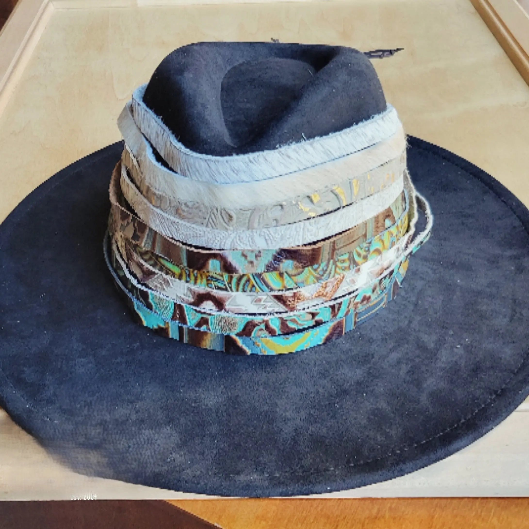Tan Hair-on-Hide Leather Hat Band Only 951e The Jewelry Junkie