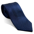 Hand-Printed Navy Blue Floral Silk Tie Potomac Tie Company