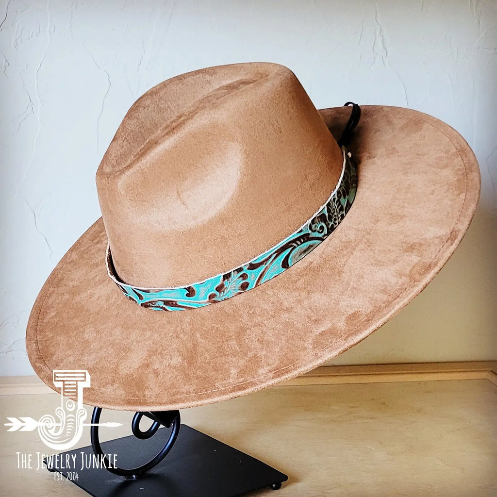 Cowboy Turquoise Embossed Leather Hat Band Only 950L The Jewelry Junkie
