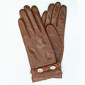 TECH LEATHER GLOVES WITH STONES PORTOLANO LADIES