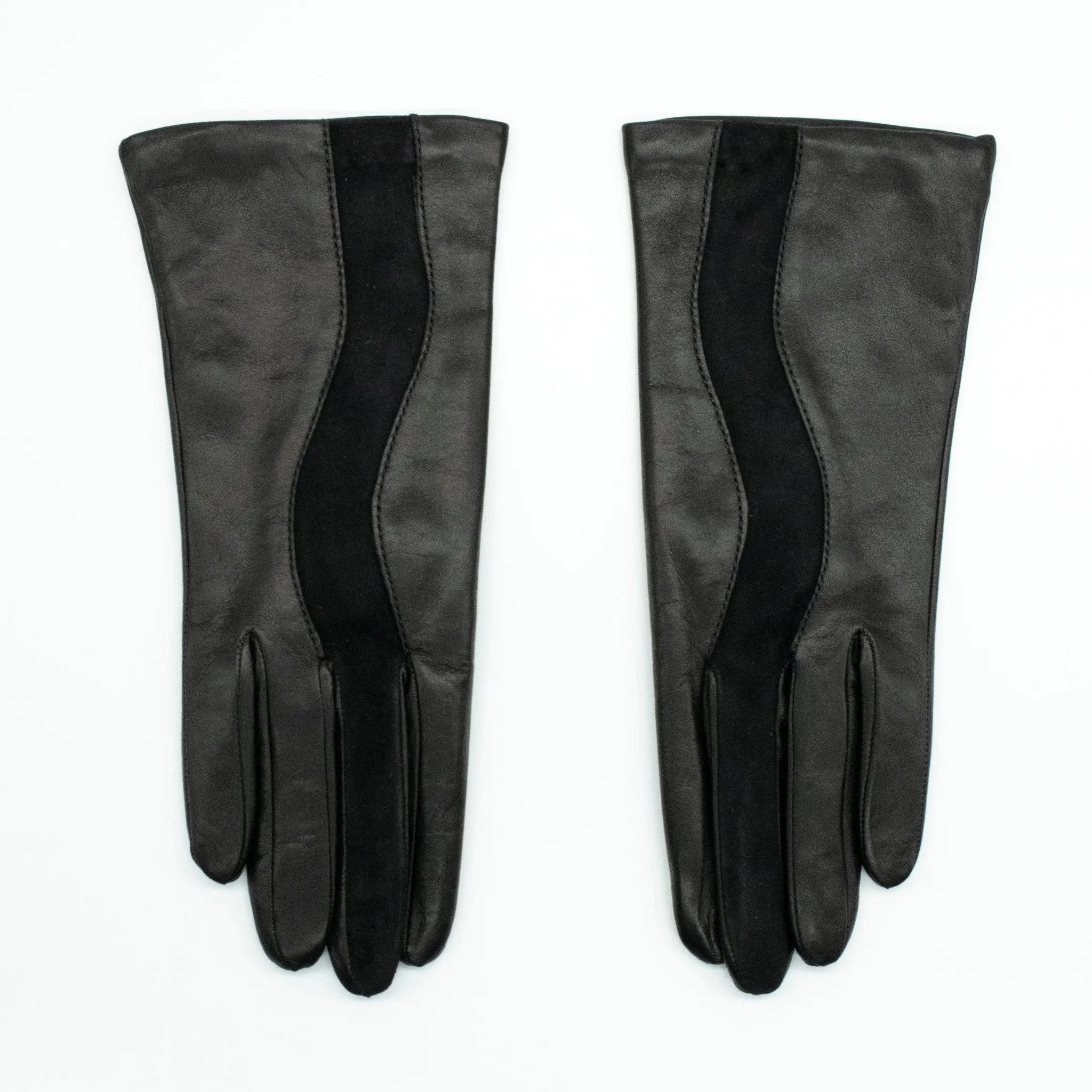 NAPPA LEATHER GLOVE WITH SUEDE INSERT PORTOLANO LADIES