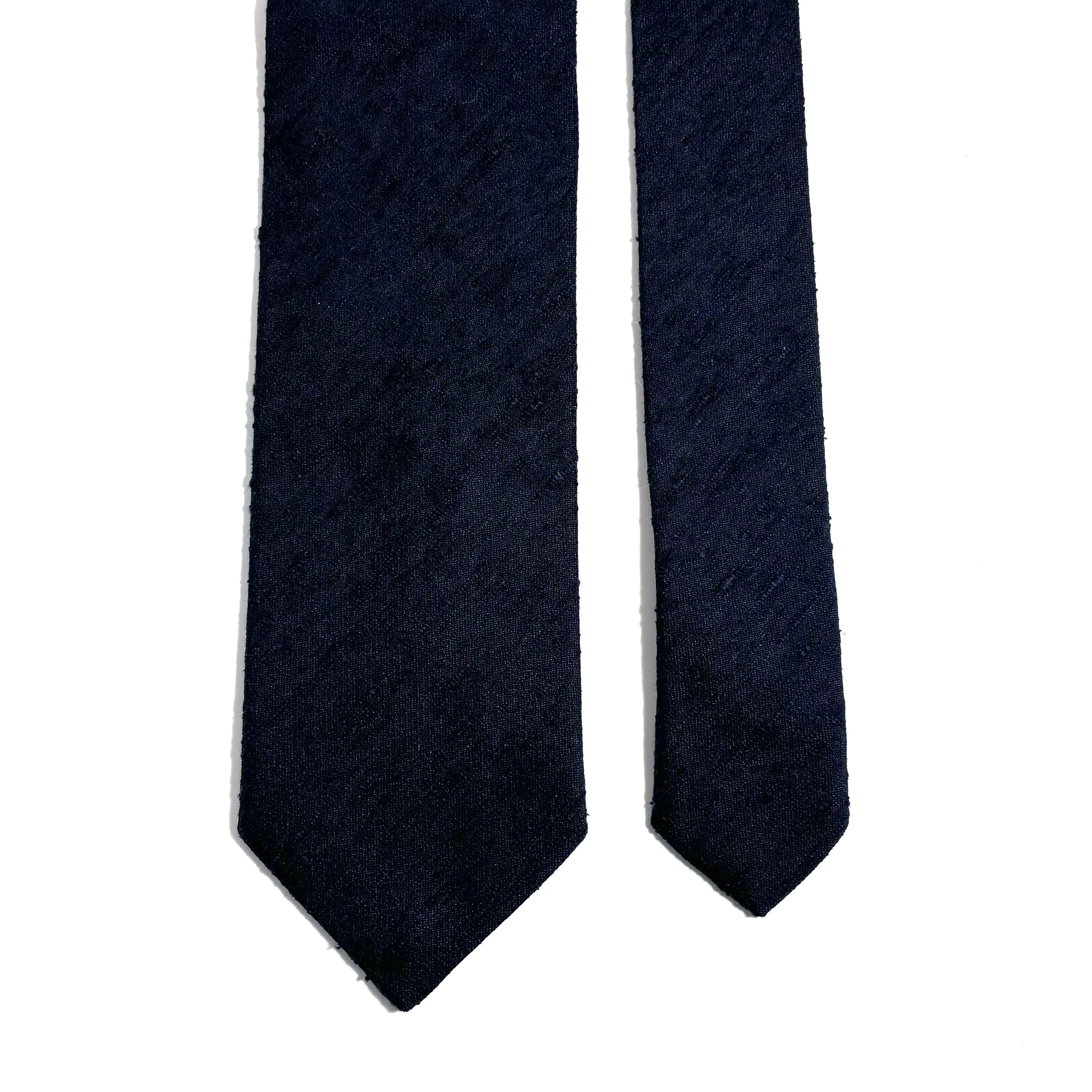 Navy Blue Silk Shantung Tie Potomac Tie Company