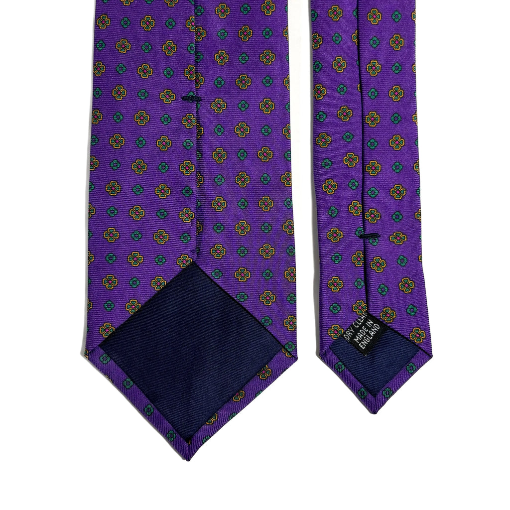 Purple Floral Silk Tie Potomac Tie Company