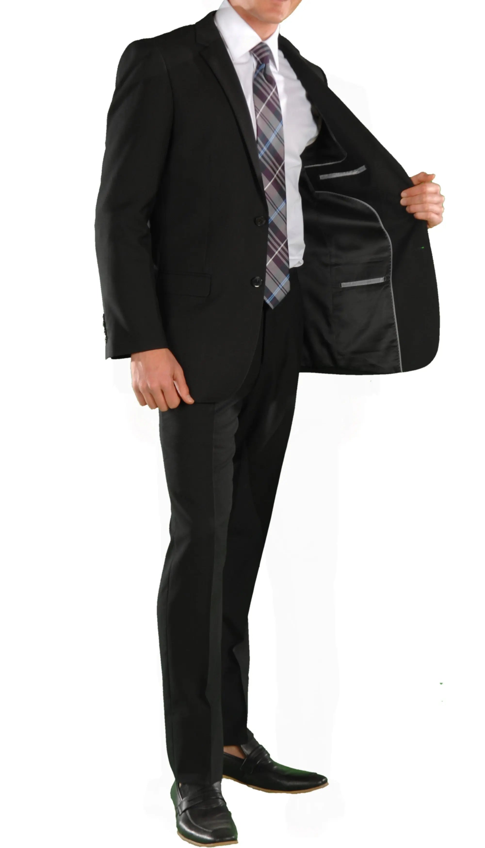 Ford Black Regular Fit 2 Piece Suit-1