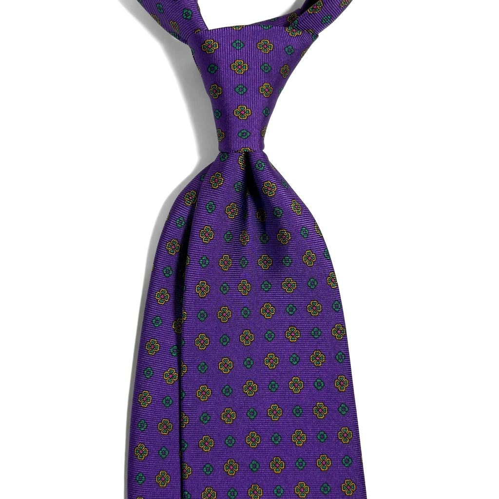 Purple Floral Silk Tie Potomac Tie Company