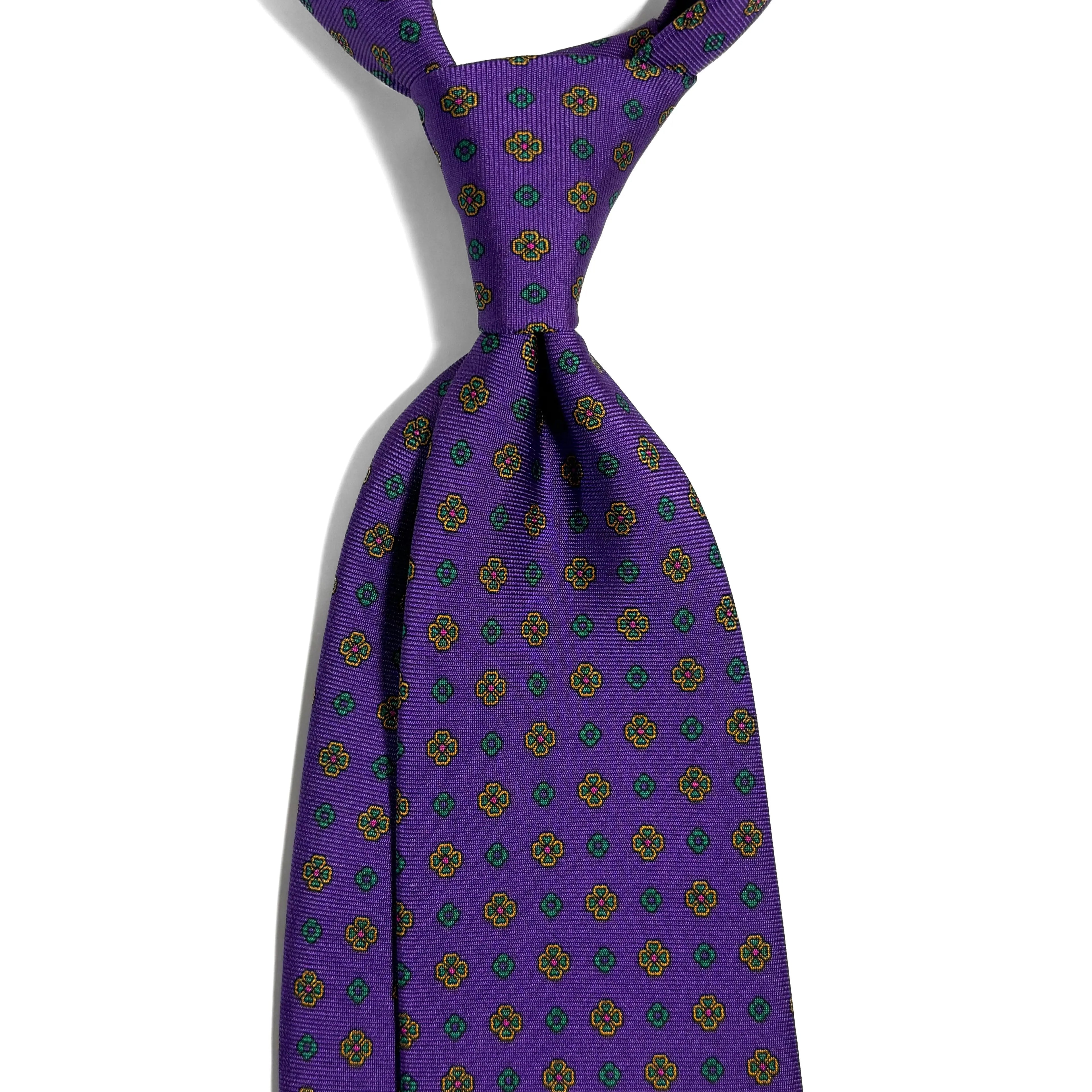 Purple Floral Silk Tie Potomac Tie Company