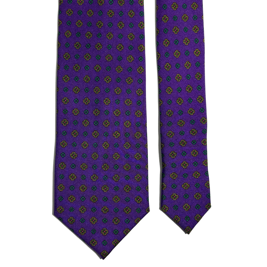 Purple Floral Silk Tie Potomac Tie Company