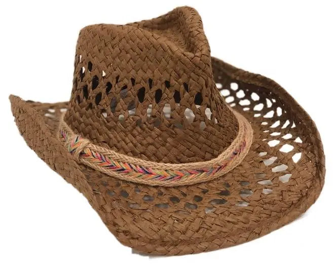 ‘Chocolate Cowboy’ Brown Soft Straw Cowboy Hat Valorie Di Mare