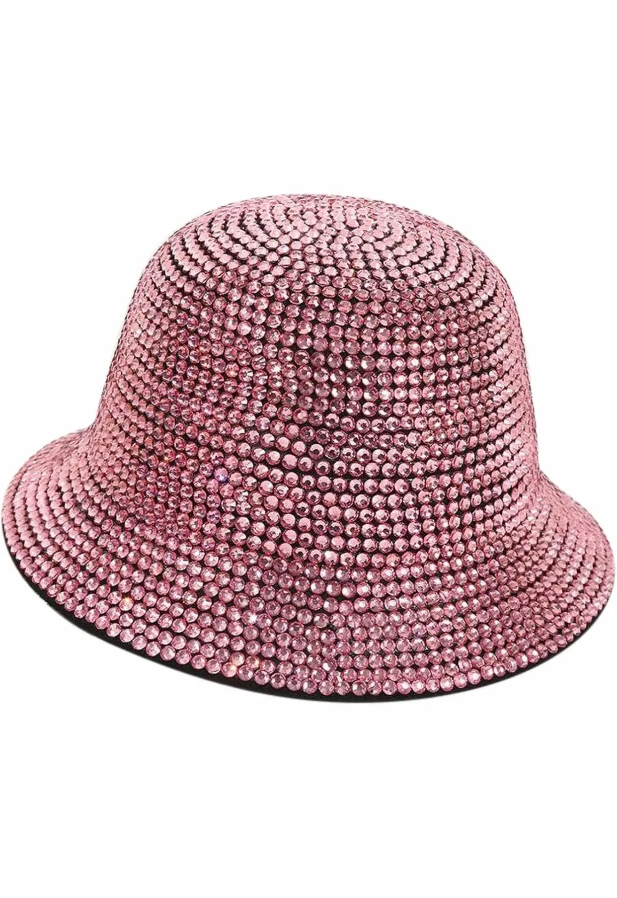 Rose Gold Full Rhinestone Party Bucket Hat Valorie Di Mare