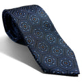 Light Blue & Brown Hexagon Silk Jacquard Tie Potomac Tie Company