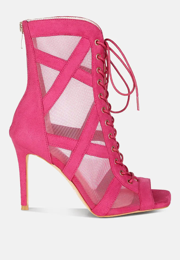 Anarki Mesh Lace-Up Ankle Boots London Rag