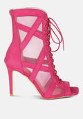 Anarki Mesh Lace-Up Ankle Boots London Rag