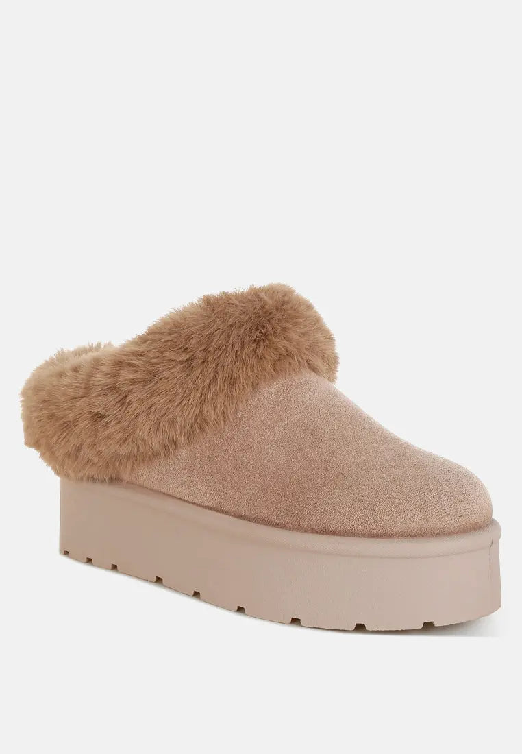 Aniso Faux Fur Slip On Snow Boots London Rag