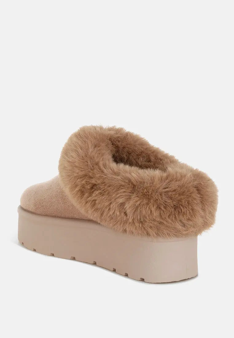 Aniso Faux Fur Slip On Snow Boots London Rag
