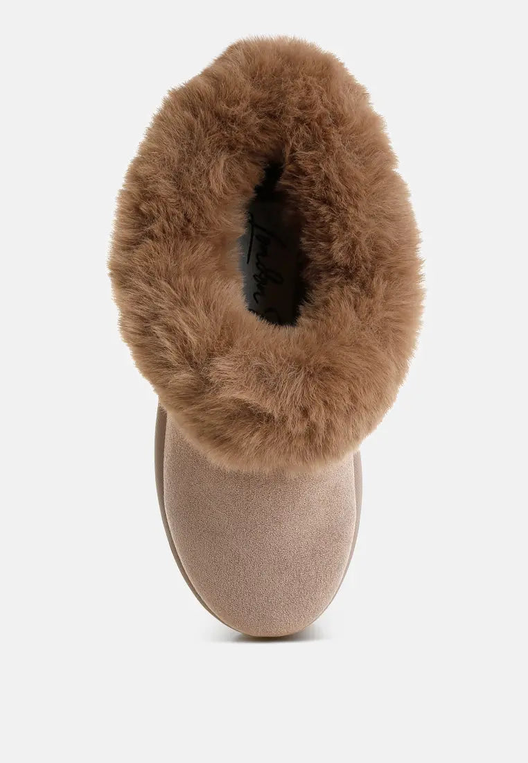 Aniso Faux Fur Slip On Snow Boots London Rag