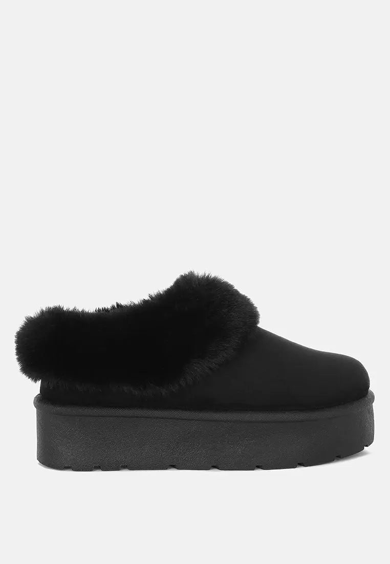 Aniso Faux Fur Slip On Snow Boots London Rag