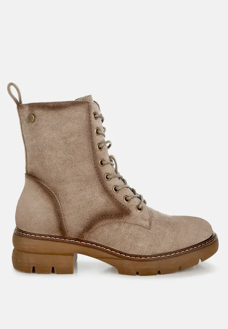 Azalea Lace Up High Ankle Boots London Rag