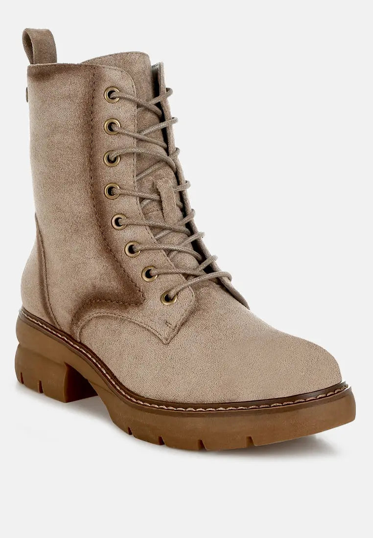 Azalea Lace Up High Ankle Boots London Rag