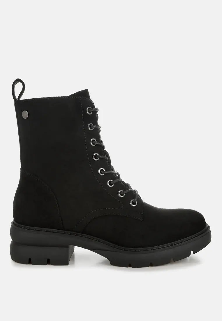 Azalea Lace Up High Ankle Boots London Rag