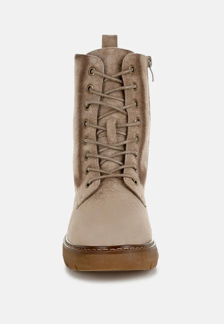 Azalea Lace Up High Ankle Boots London Rag