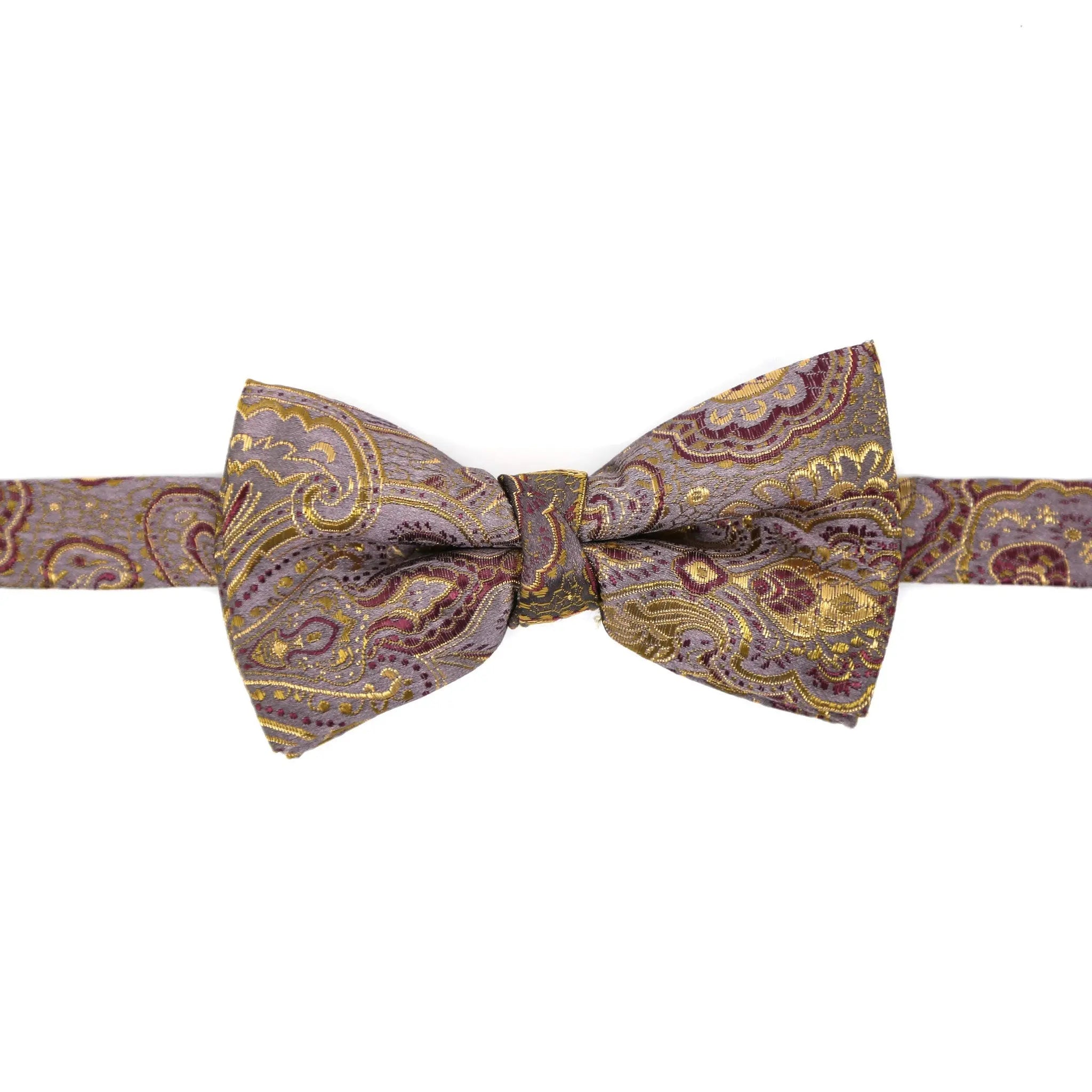 Luxury Paisley Tapestry Lavender Bow Tie FERRECCI