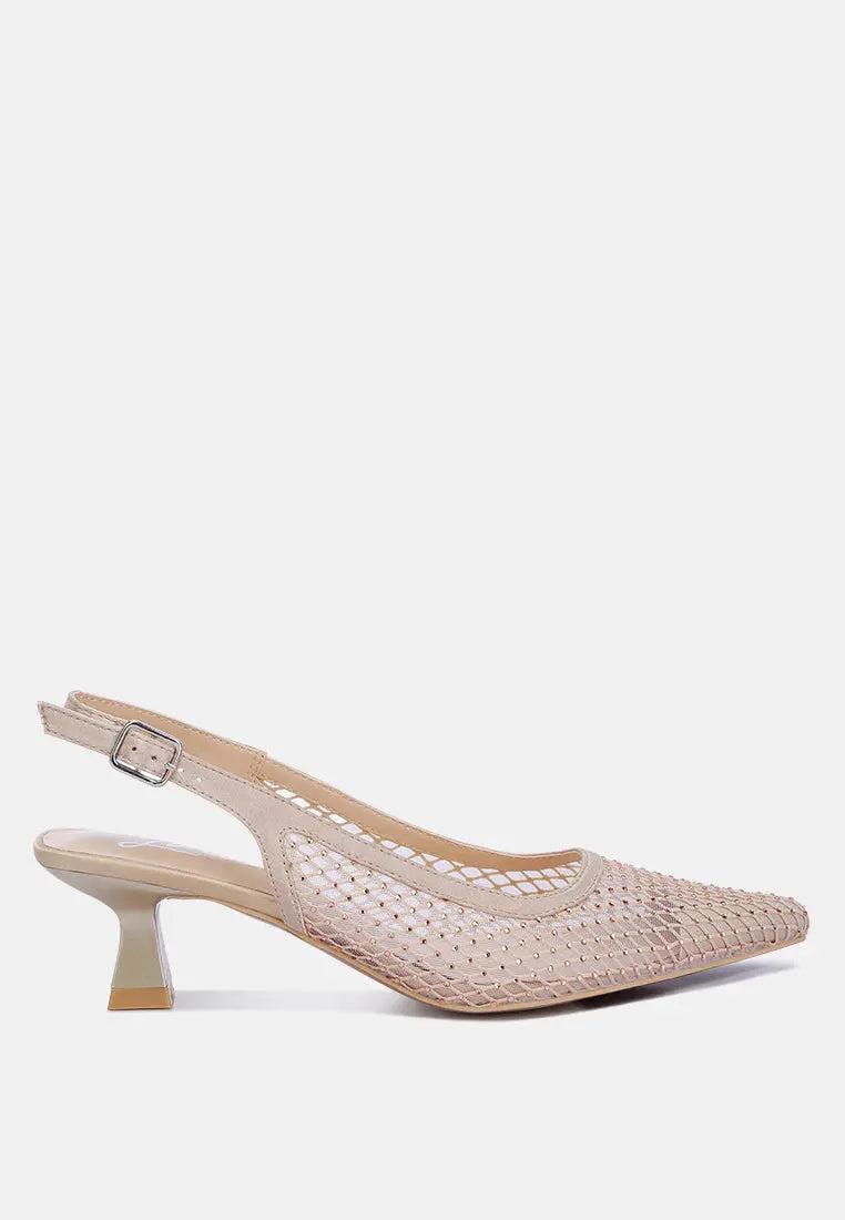 Siev Rhinestone Slingback Mules London Rag