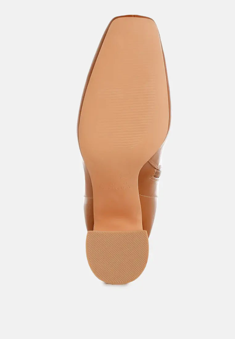 Bruna Square Toe Ankle Boots London Rag