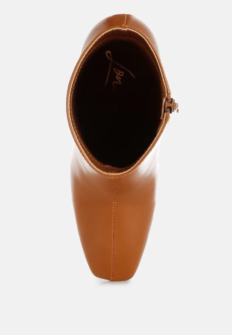Bruna Square Toe Ankle Boots London Rag