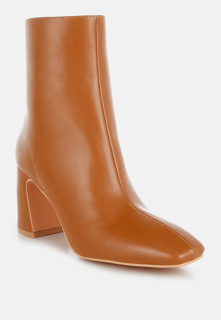 Bruna Square Toe Ankle Boots London Rag