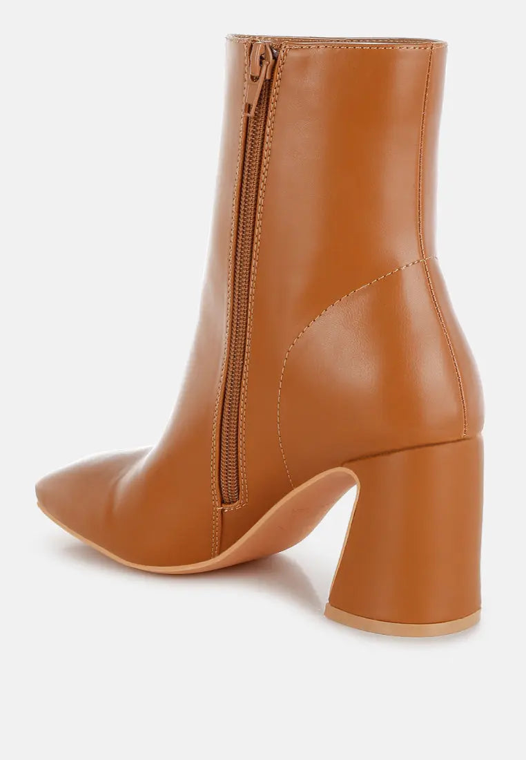 Bruna Square Toe Ankle Boots London Rag