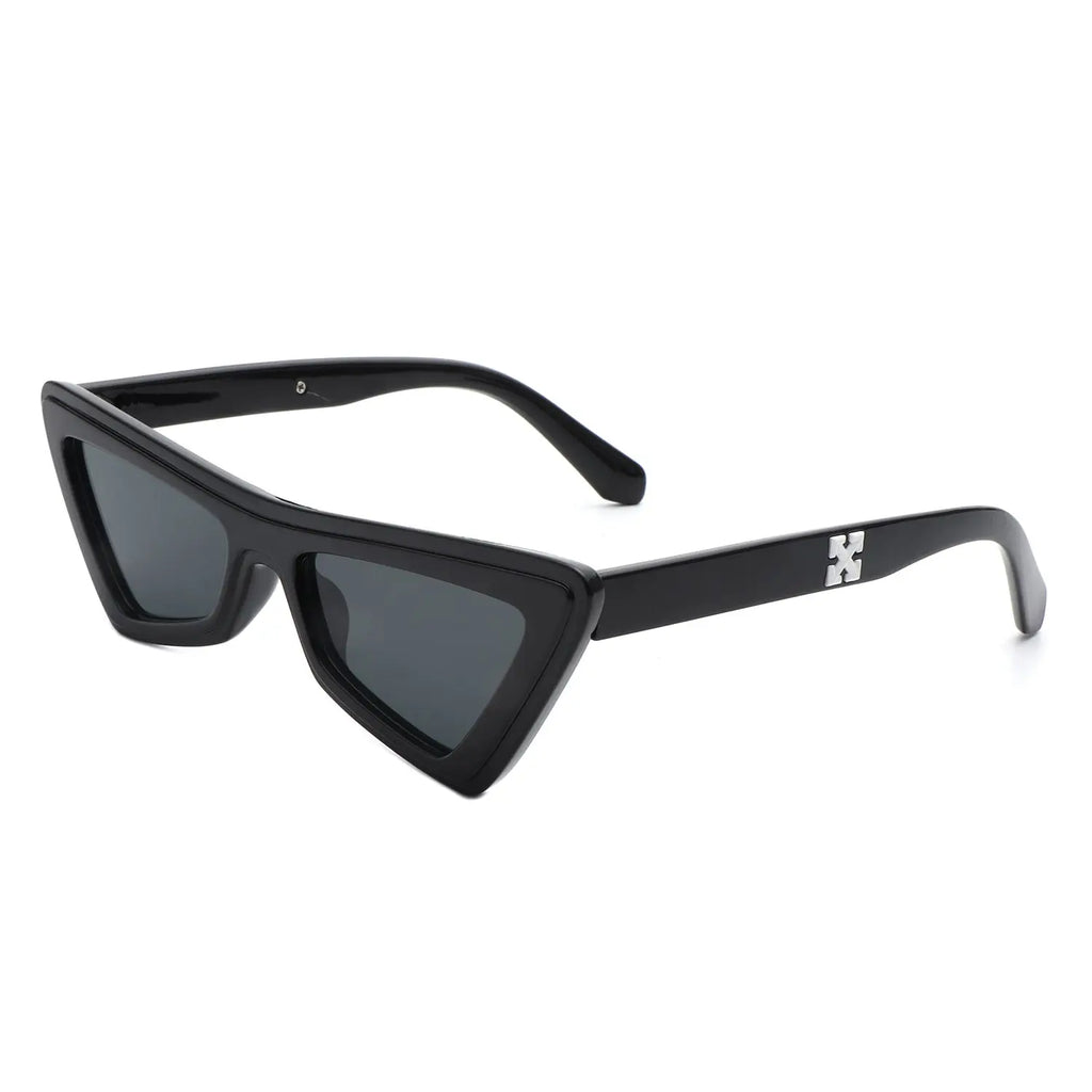 Sublar - Retro Triangle Fashion Colorful Cat Eye Women Sunglasses Cramilo Eyewear