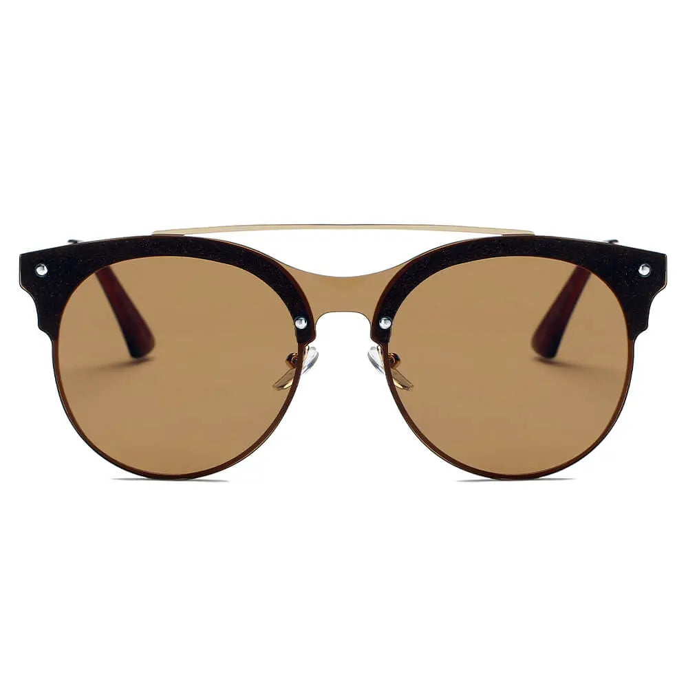 ENDICOTT | Round Circle Brow-Bar Tinted Lens Sunglasses Cramilo Eyewear