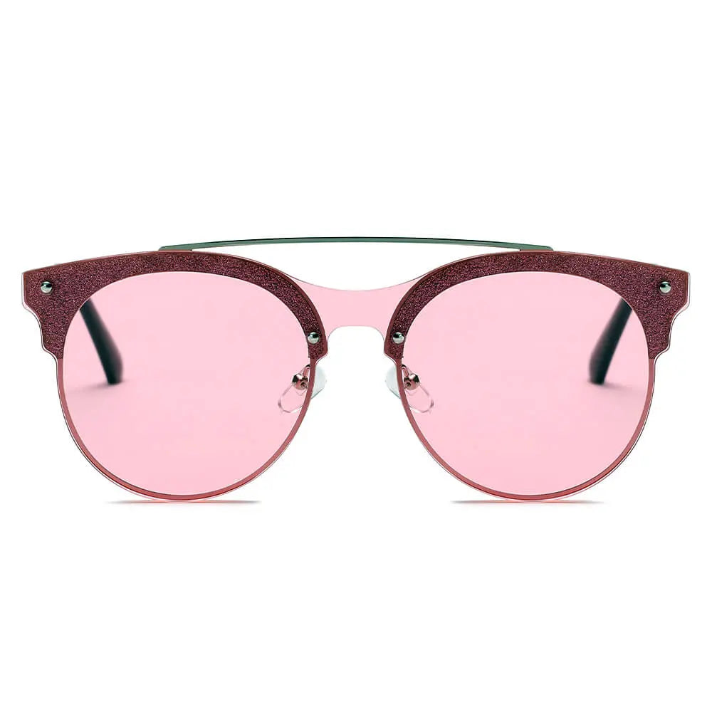 ENDICOTT | Round Circle Brow-Bar Tinted Lens Sunglasses Cramilo Eyewear