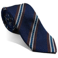 Blue Striped Italian Silk Grenadine Tie Potomac Tie Company