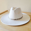 Sandy White Floral Embossed Leather Hat Band Only 951cc The Jewelry Junkie