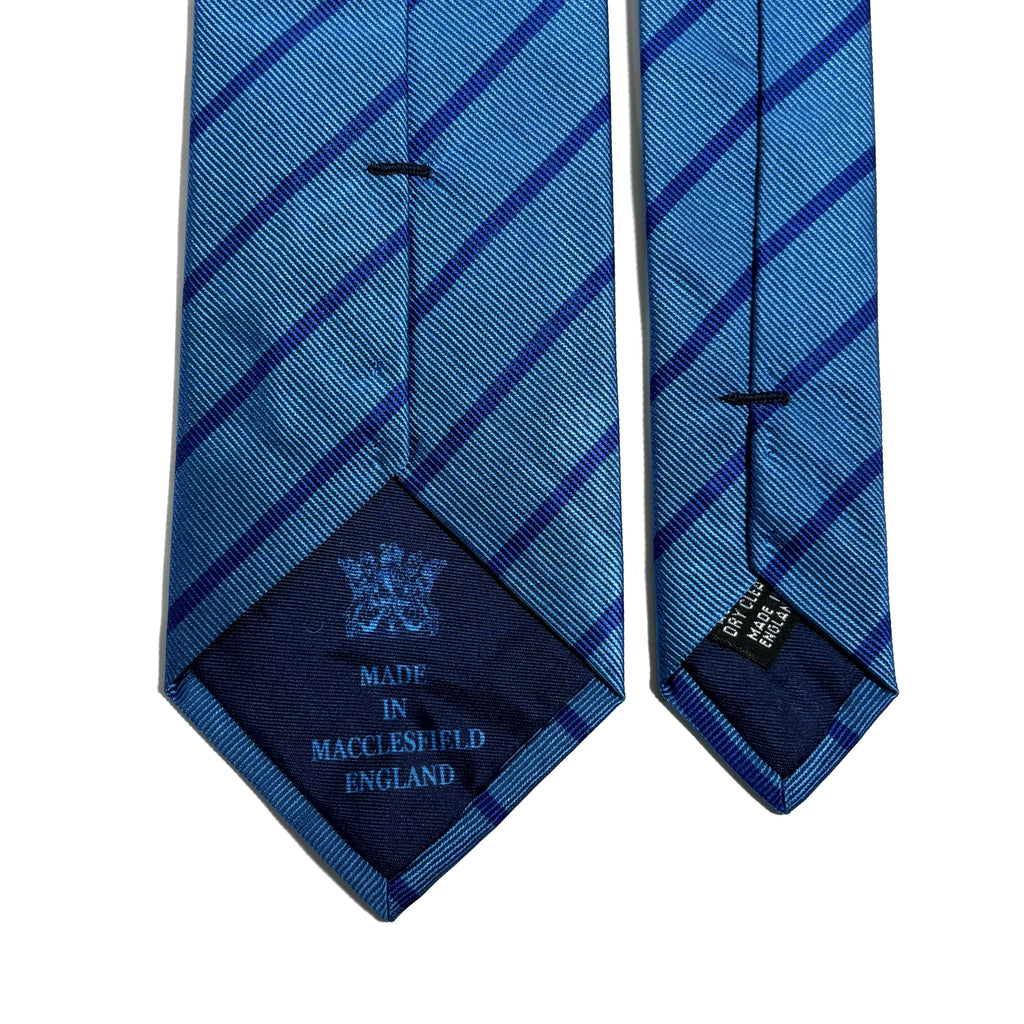 Blue Striped Silk Repp Tie Potomac Tie Company