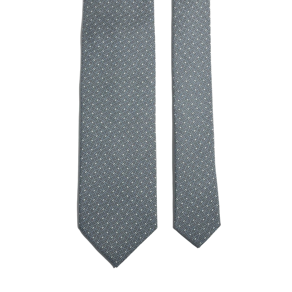 Gray Italian Panama Weave Silk Tie Potomac Tie Company LLC