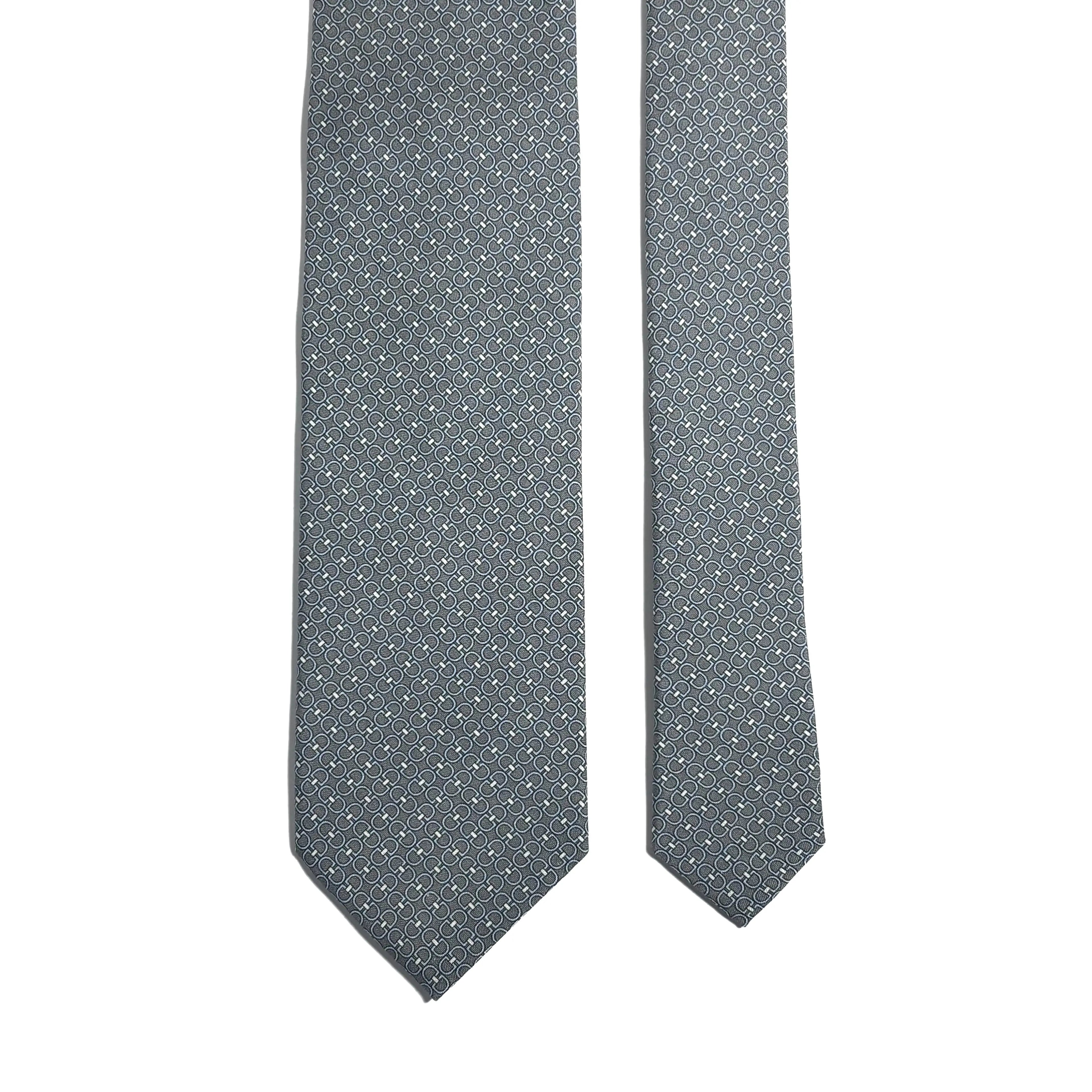 Gray Italian Panama Weave Silk Tie Potomac Tie Company LLC