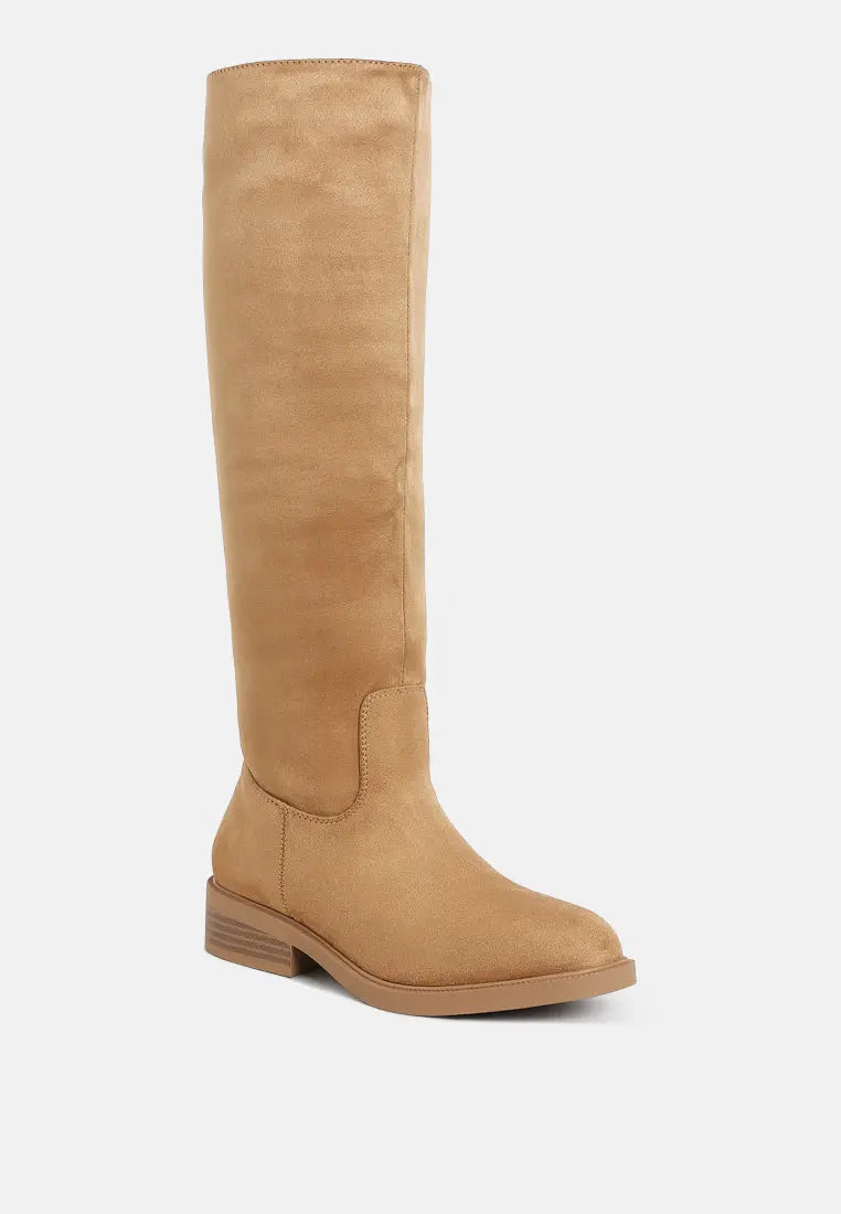 Chiru Round Toe Microfiber Calf Boots London Rag