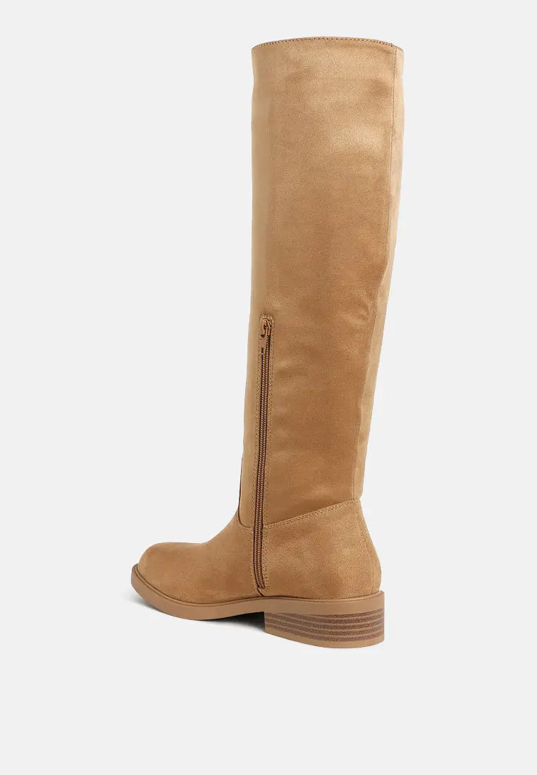 Chiru Round Toe Microfiber Calf Boots London Rag