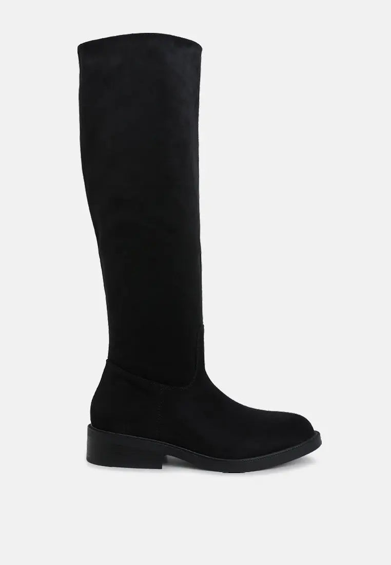 Chiru Round Toe Microfiber Calf Boots London Rag