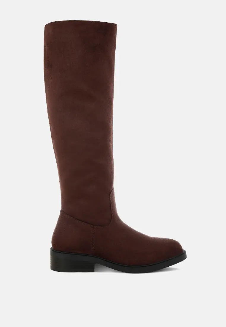 Chiru Round Toe Microfiber Calf Boots London Rag