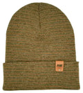 Classic Contrast Cuffed Beanie, Brown and Green Haakwear