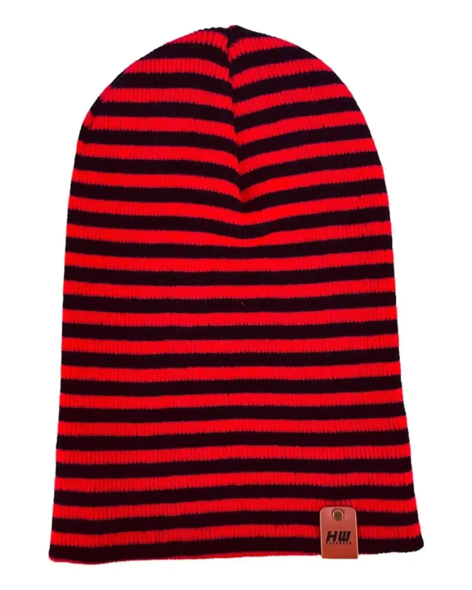 Classic RoRo Cuffed Beanie, Black and Red Haakwear