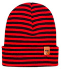 Classic RoRo Cuffed Beanie, Black and Red Haakwear