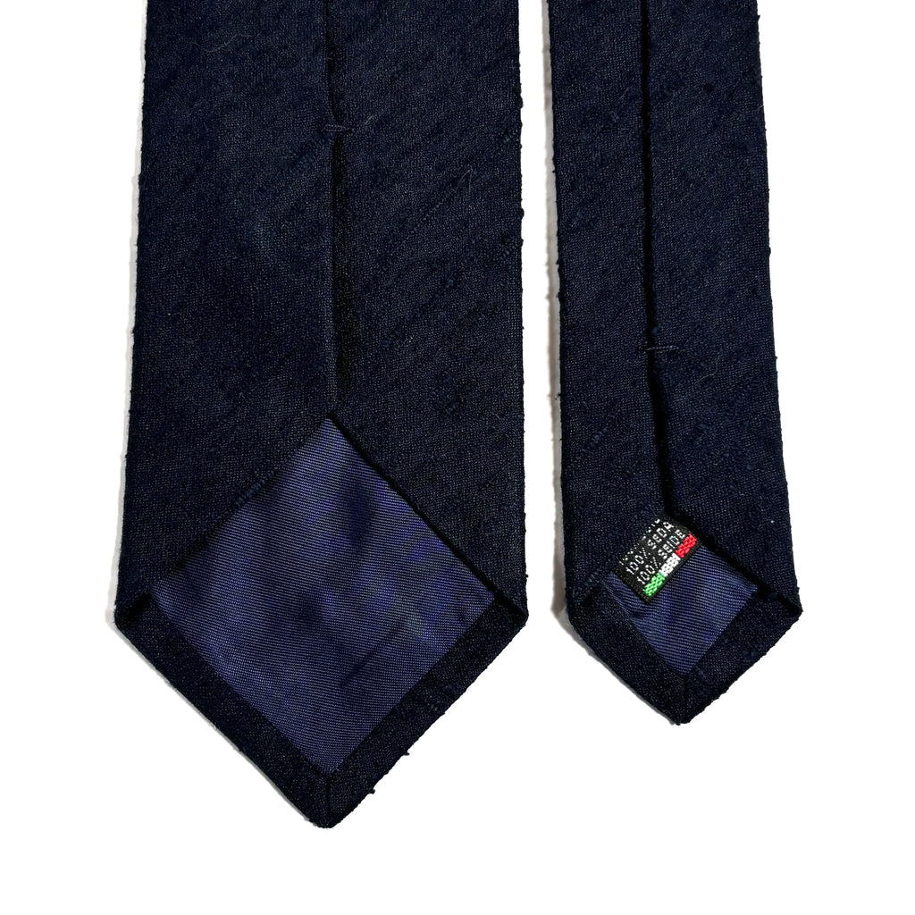 Navy Blue Silk Shantung Tie Potomac Tie Company